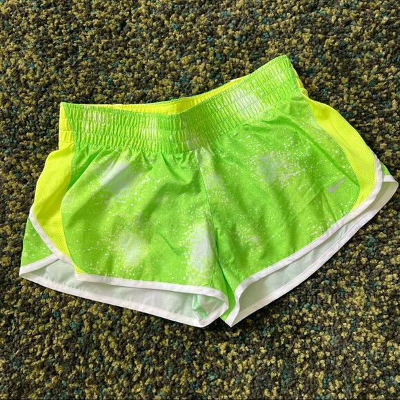 Nike Highlighter Green Running Shorts S - Picture 1 of 4
